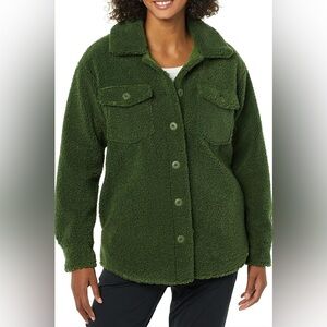 Amazon Essentials Oversized Olive Teddy Sherpa Jacket